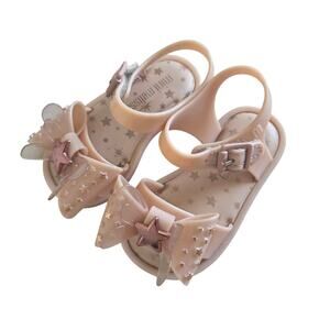Mini Melissa Pink Bow Sandals